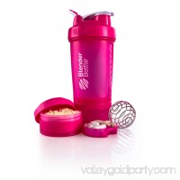 BlenderBottle 22oz ProStak Shaker with 2 Jars, a Wire Whisk BlenderBall and Carrying Loop FC Pink   553888595